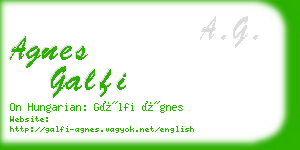 agnes galfi business card
